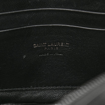 Saint Laurent Grain De Poudre Matelasse Monogram Mini Lou Camera Bag Black 6 of 11