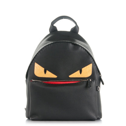 Fendi Cuoio Romano Selleria Crocodile Monster Eyes Backpack Black Girasole 1 of 7