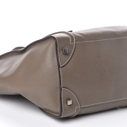 Celine Drummed Calfskin Mini Luggage Souris 8 of 9