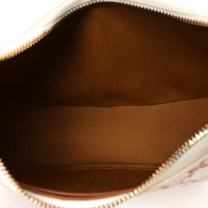 Celine Canvas Calfskin Ava Triomphe Shoulder Bag Red 3 of 8