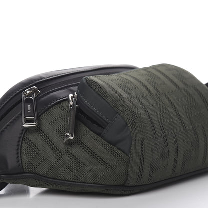 Fendi Neoprene Mesh Vitello Grace FF Pocket Belt Bag Verde Militare 7 of 9