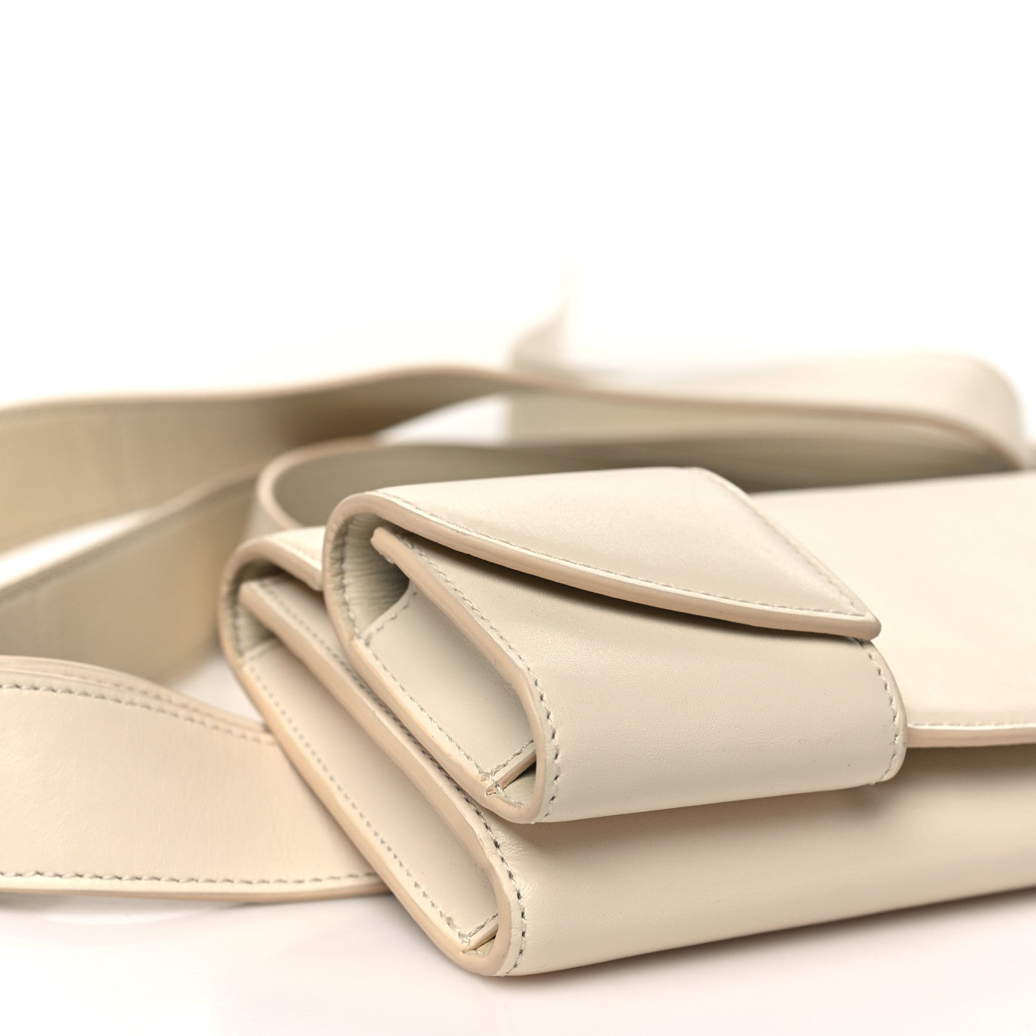 The Row Smooth Calfskin Horizontal Belt Bag Ivory 7 of 8