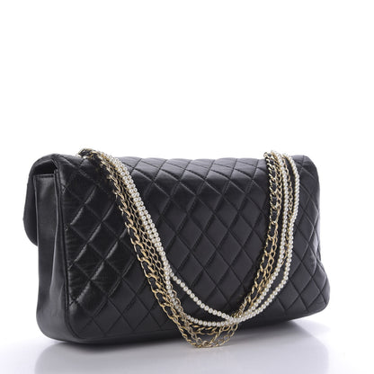 Chanel Lambskin Medium Westminster Pearl Flap Black 3 of 11