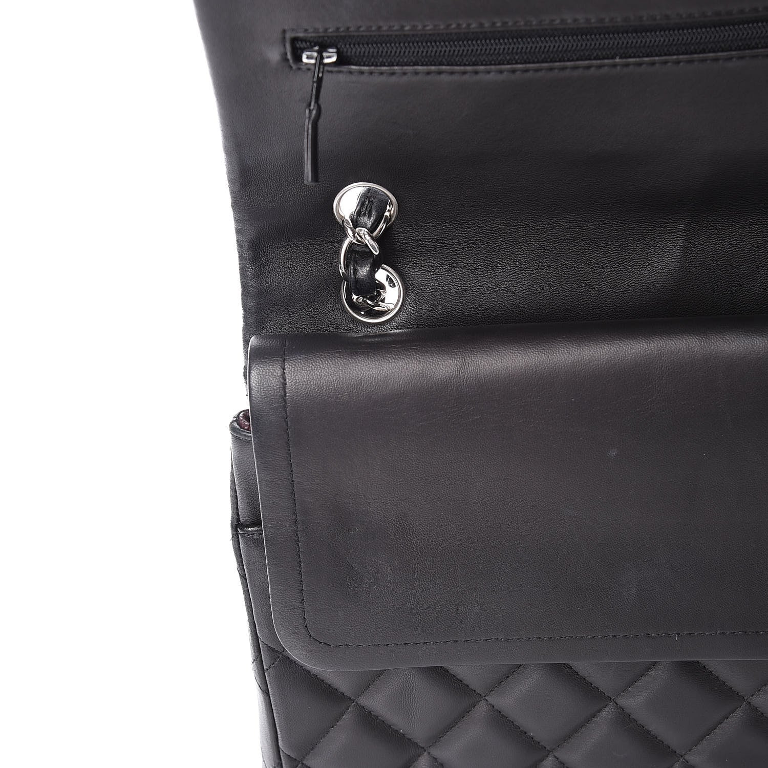 Chanel Lambskin Quilted Maxi Double Flap Black 12 of 18