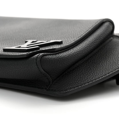 Louis Vuitton Grained Calfskin Aerogram Takeoff Sling Black 9 of 11