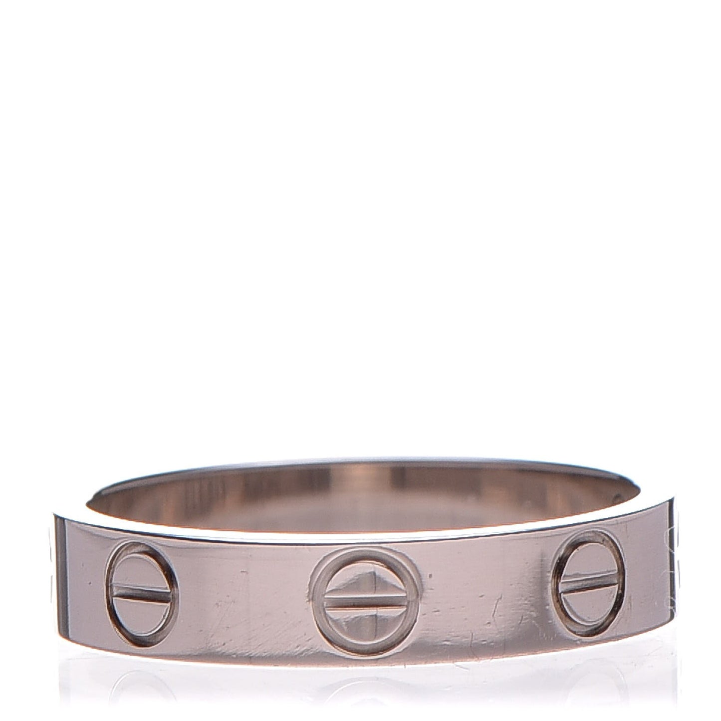 18K White Gold 3.5mm LOVE Wedding Band Ring 48 4.50