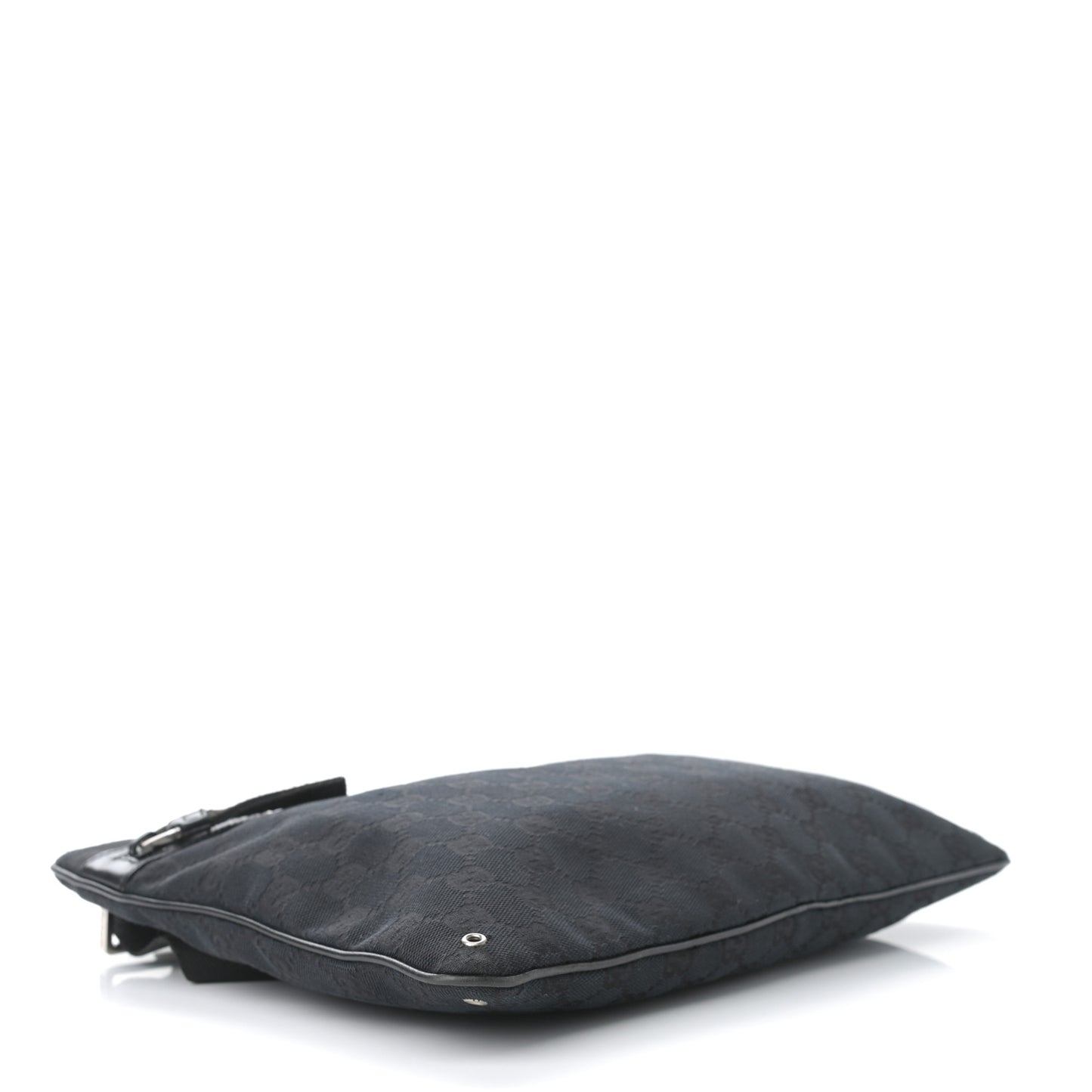 Monogram Flat Messenger Bag Black