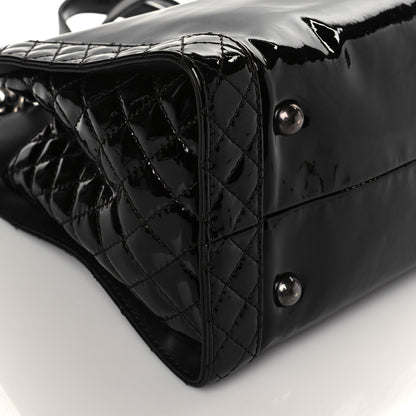 Chanel Patent Quilted Reverso Boy Tote Black 8 of 9