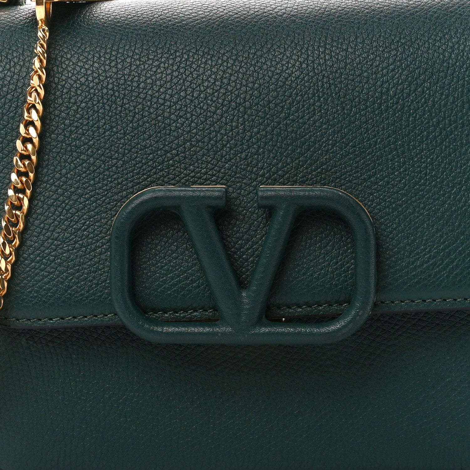 Valentino Garavani Grainy Calfskin Small VSling Shoulder Bag English Green 9 of 11