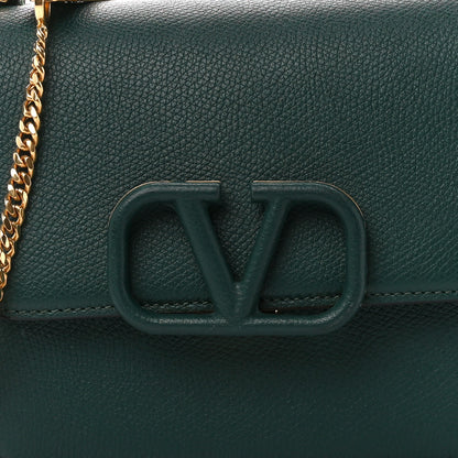 Valentino Garavani Grainy Calfskin Small VSling Shoulder Bag English Green 9 of 11