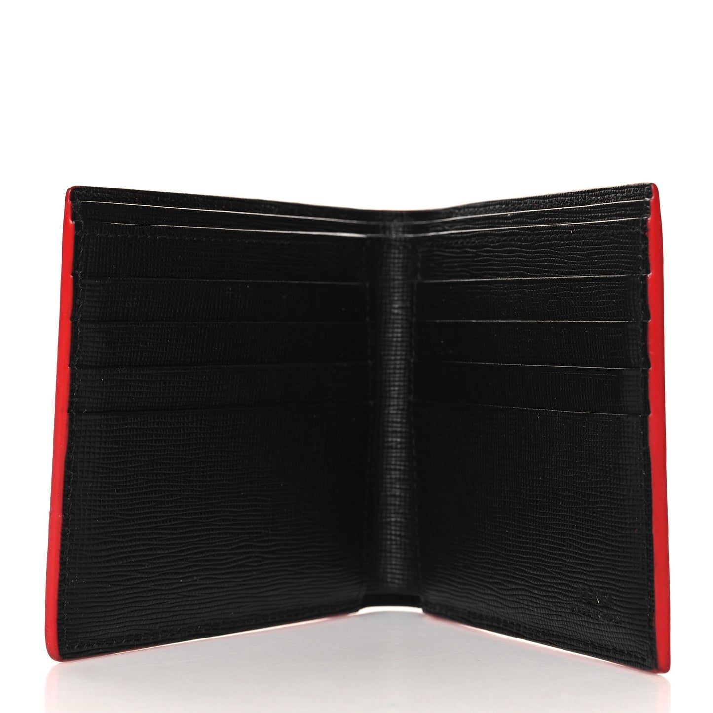 Vitello Elite Flamingo Lightning Monster Eyes Bi-Fold Wallet Rosso White Black