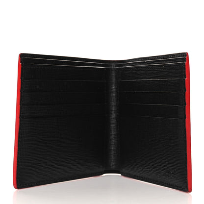 Fendi Vitello Elite Flamingo Lightning Monster Eyes Bi-Fold Wallet Rosso White Black 5 of 6