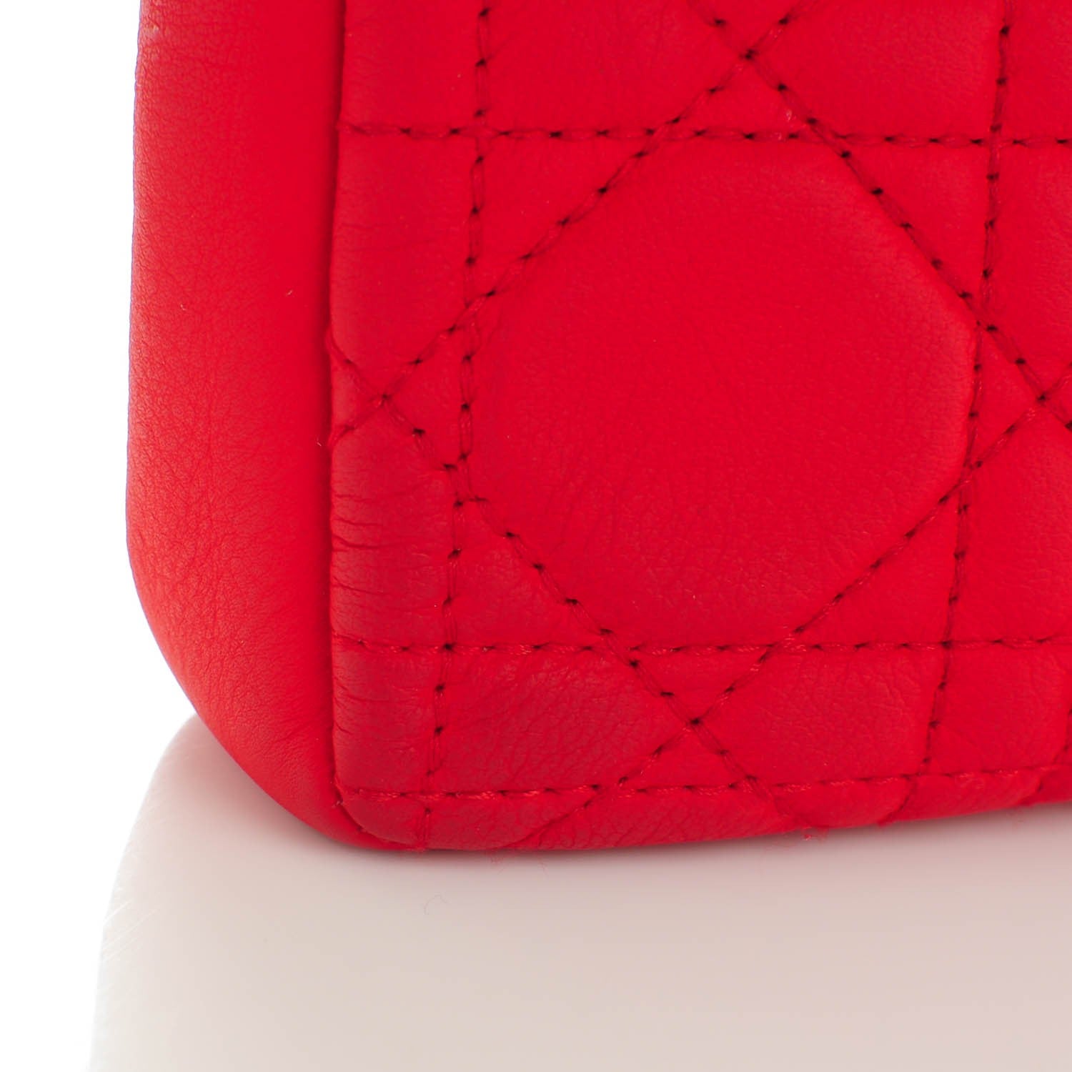 Christian Dior Calfskin Cannage New Lock Pouch Geranium 8 of 8