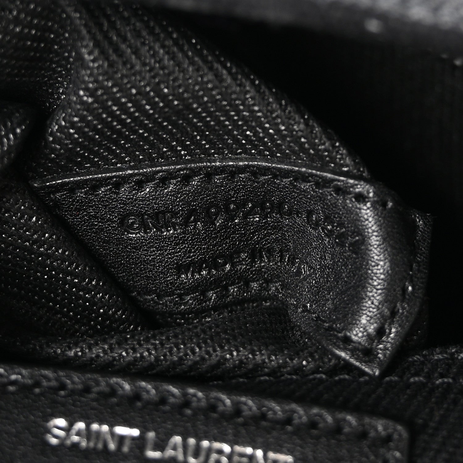 Saint Laurent Linen Calfskin Rive Gauche Tote Black 7 of 10