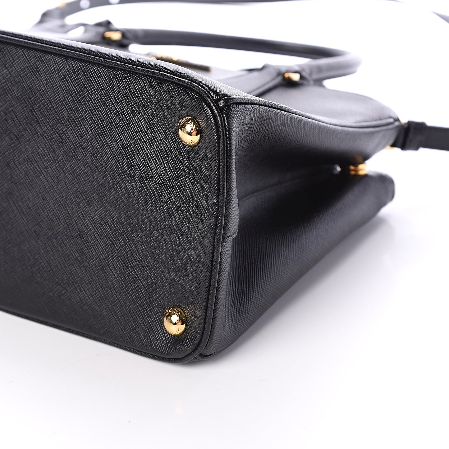 Saffiano Small Galleria Double Zip Tote Black