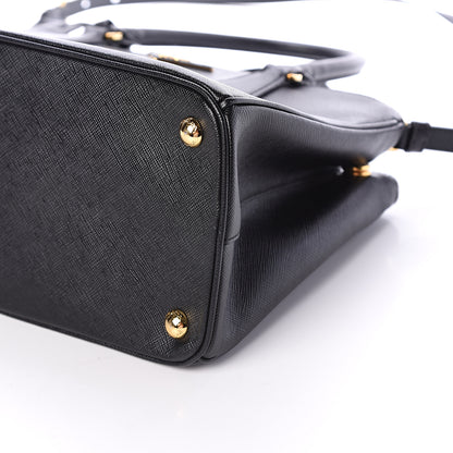 Prada Saffiano Small Galleria Double Zip Tote Black 8 of 8