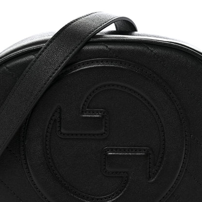 Gucci Sakai Be Green Calfskin Diagonal Stitched Mini Blondie Shoulder Bag Black 8 of 11