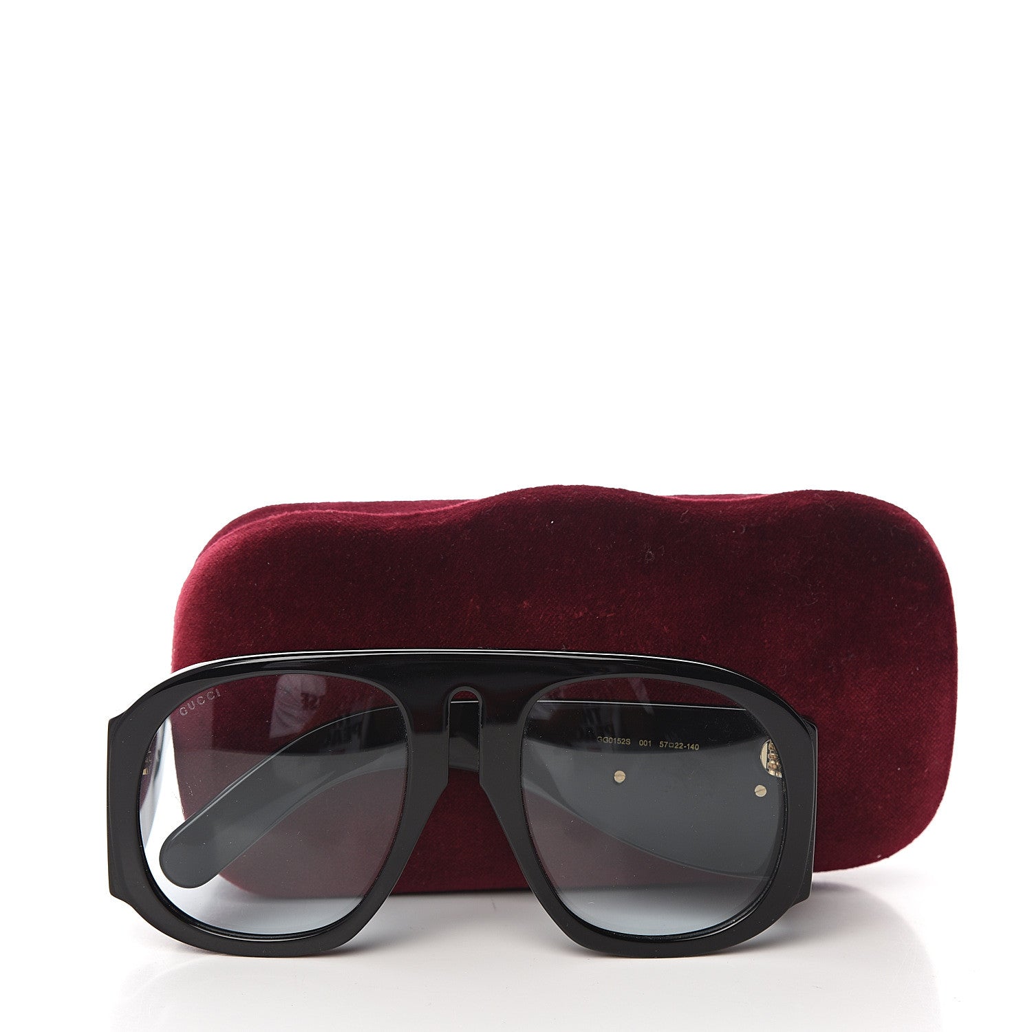 Gucci Oversized Aviator Sunglasses GG0152S Black 7 of 7