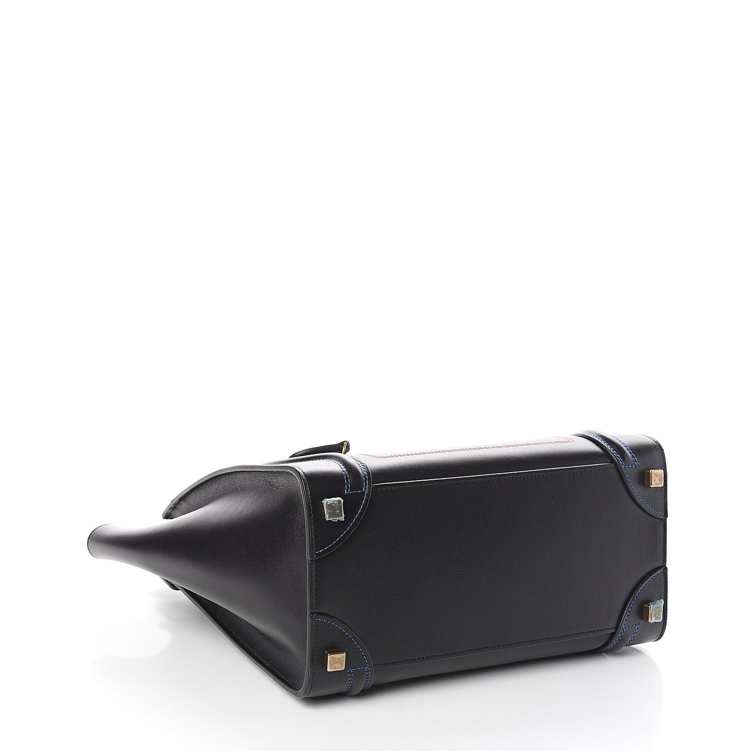 Celine Smooth Calfskin Multicolor Double Stitching Micro Luggage Black 3 of 13