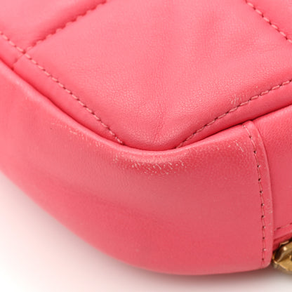 Chanel Lambskin Quilted Diamond Clutch With Chain Pink 13 of 17