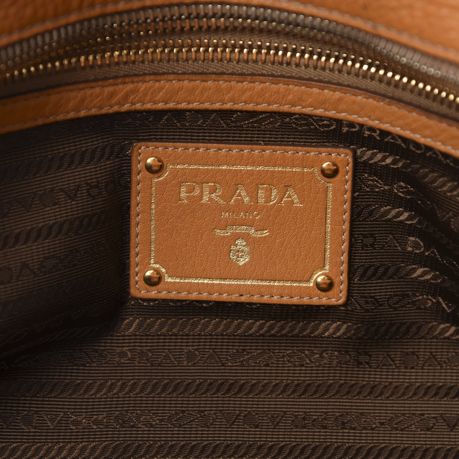 Prada Vitello Daino Shoulder Bag Cuoio 8 of 12