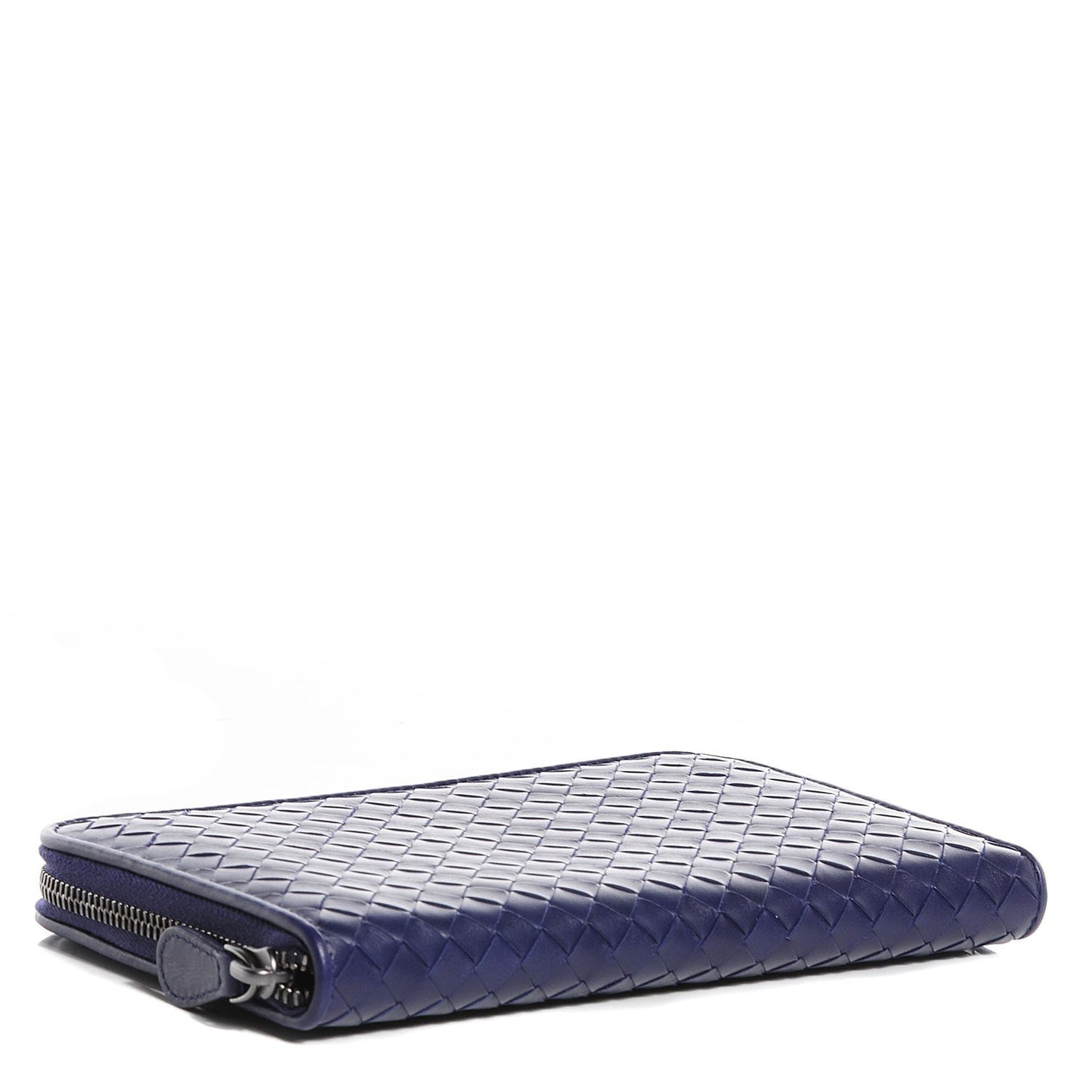 Nappa Intrecciato Zip Around Wallet Atlantic