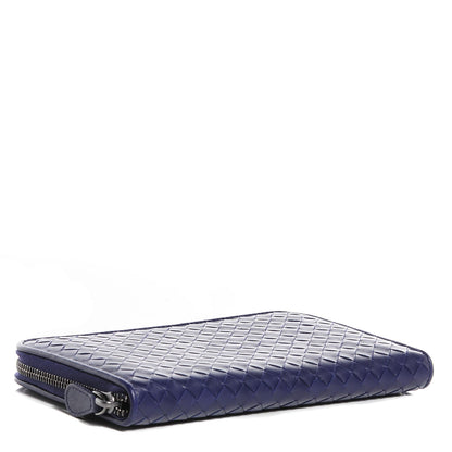 Bottega Veneta Nappa Intrecciato Zip Around Wallet Atlantic 4 of 9