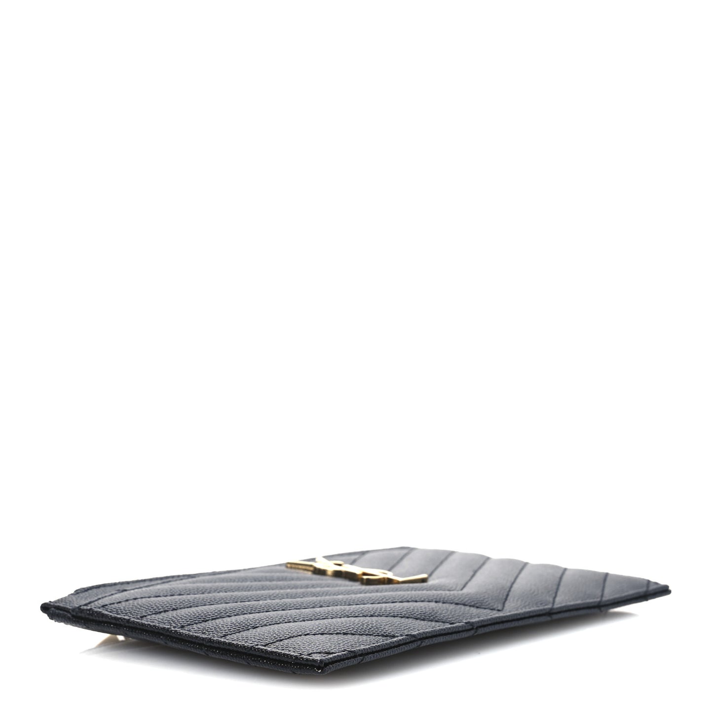 Grain De Poudre Chevron Monogram Bill Pouch Black