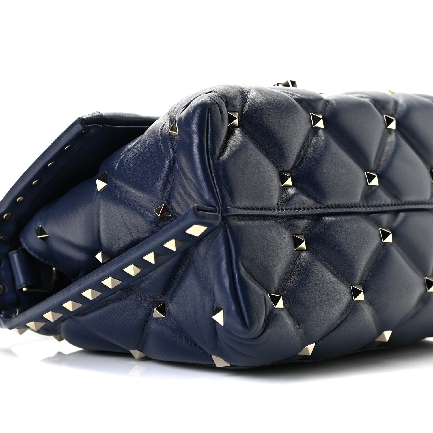 Valentino Garavani Lambskin VLTN Print Candystud Top Handle Bag Pure Blue 4 of 10