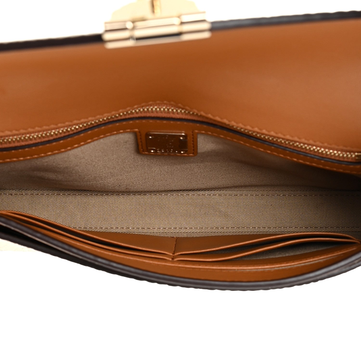 MCM Metallic Visetos Medium Millie Crossbody Bag Berlin Gold 9 of 27