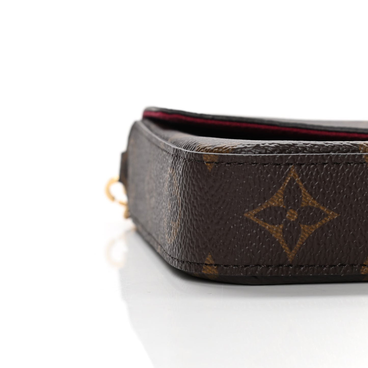 Monogram Pochette Felicie Chain Wallet Fuchsia