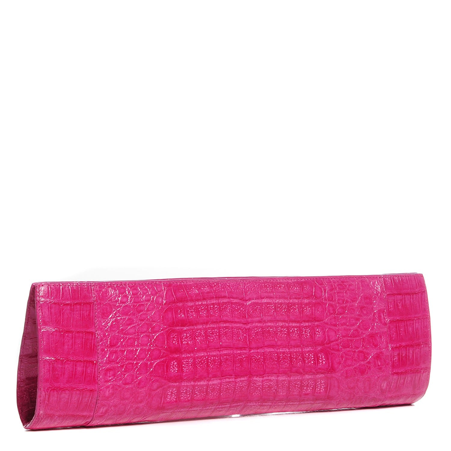 Nancy Gonzalez Crocodile Razor Clutch Pink 3 of 7