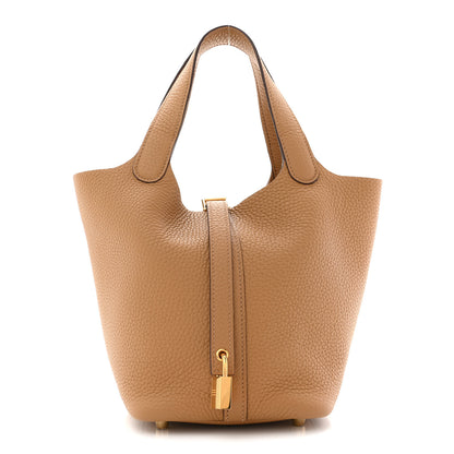 Hermes Taurillon Clemence Picotin Lock 18 PM Biscuit 1 of 11