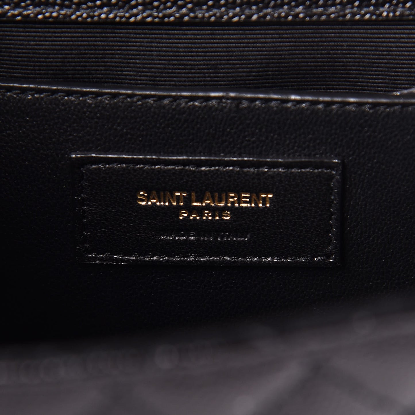 Grain De Poudre Textured Mixed Matelasse Triquilt Medium Monogram Satchel Black