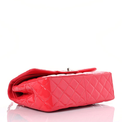 Chanel Patent Quilted Jumbo Double Flap Fuchsia 3 of 12