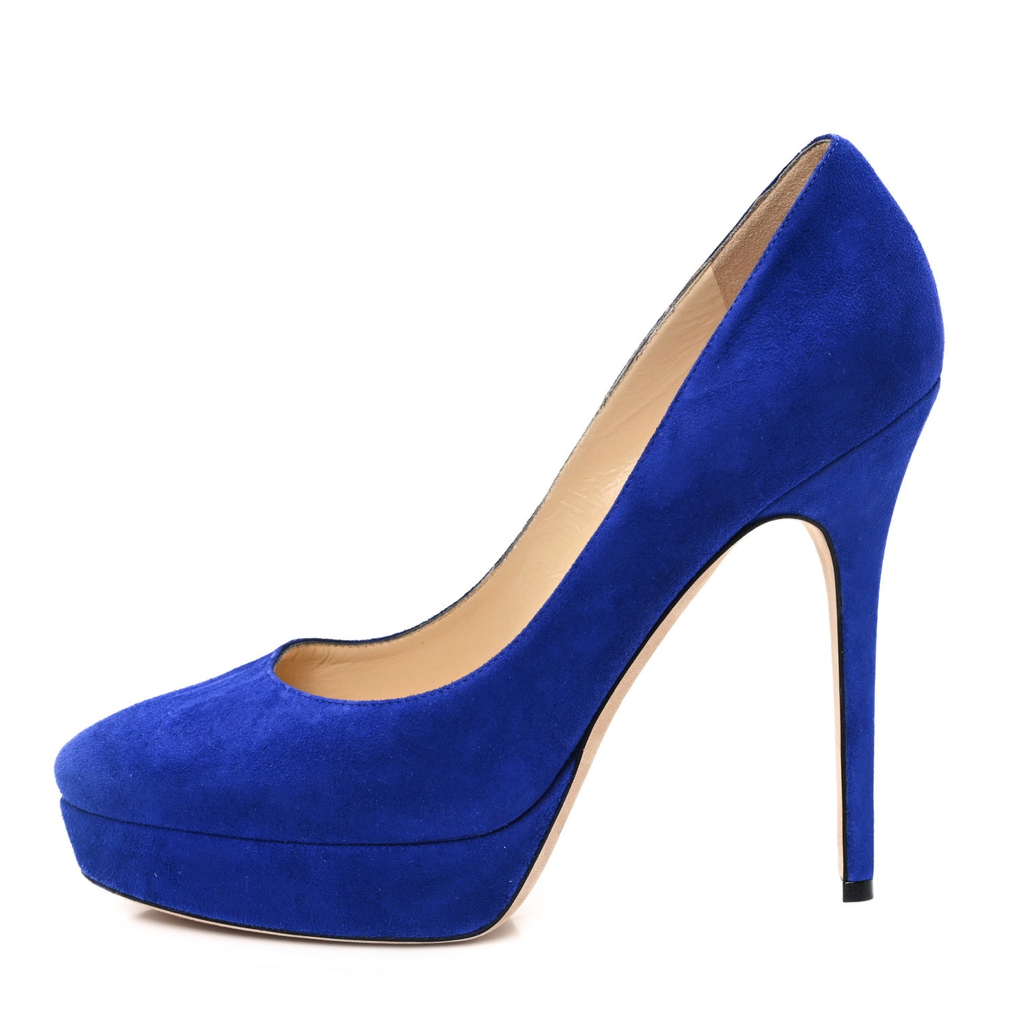 Suede 120mm Platform Pumps 38 Electric Blue