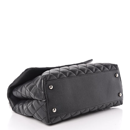 Chanel Caviar Lizard Quilted Small Coco Handle Flap Black 5 of 13