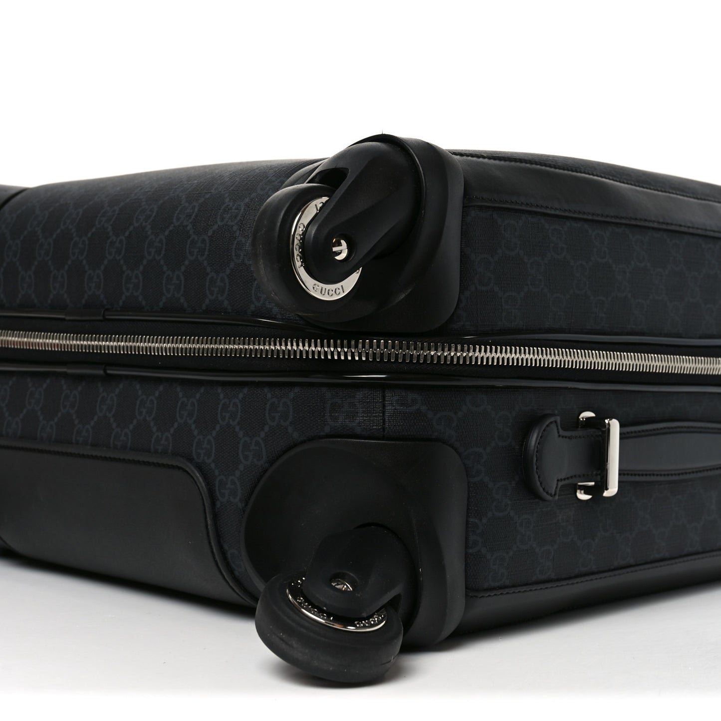 GG Supreme Monogram Calfskin Small Carry On Trolley Black