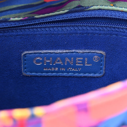 Chanel Foulard Fabric Quilted Printed Flap Pink 6 of 10