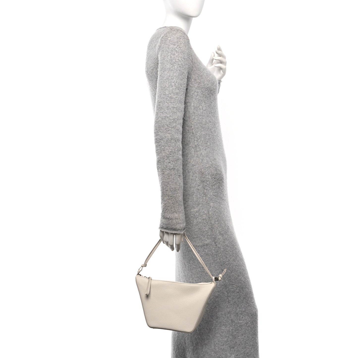 Calfskin Mini Hammock Hobo Soft White