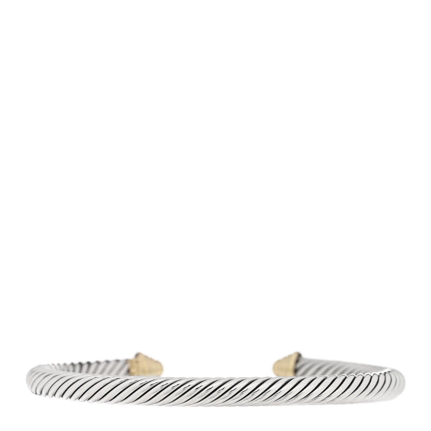 David Yurman Sterling Silver 14K Yellow Gold 5mm Cable Classics Bracelet 2 of 3