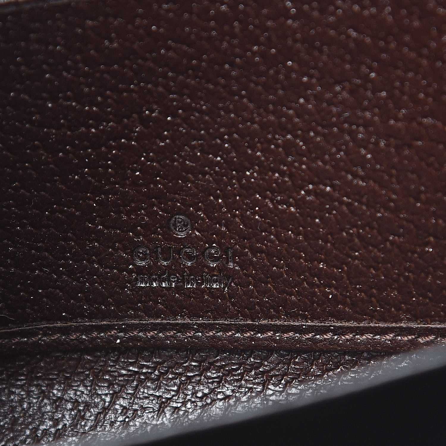 Gucci Monogram Metal Bar Zip Around Wallet Dark Brown 6 of 8