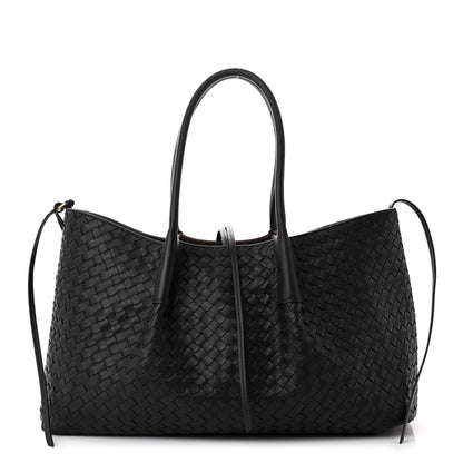 Bottega Veneta Calfskin Intrecciato Pinacoteca Reversible Tote Black Fondant 1 of 10