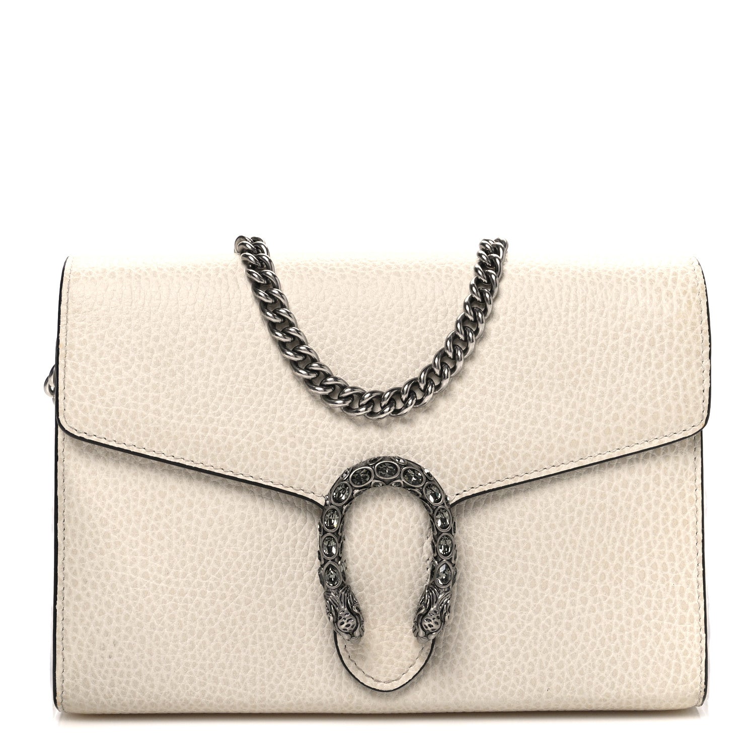 Gucci Dollar Calfskin Mini Dionysus Chain Wallet Mystic White 1 of 10