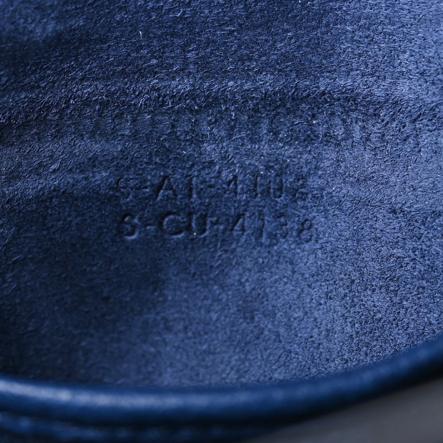 Celine Drummed Calfskin Nano Luggage Indigo 7 of 12