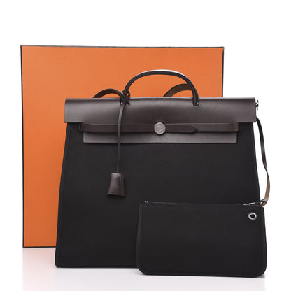 Hermes Toile Vache Hunter Herbag Zip 39 MM Black 12 of 12
