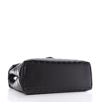 Saint Laurent Calfskin Y Quilted Monogram Medium Loulou Chain Satchel Black 4 of 10