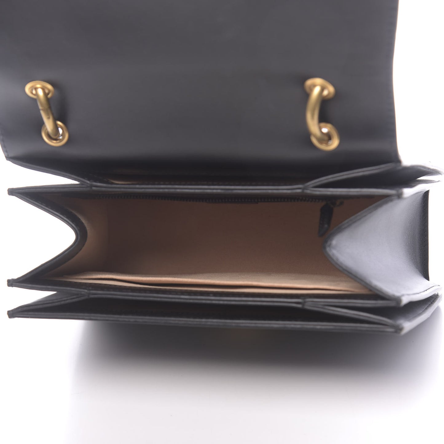 Calfskin Sylvie Web Small Queen Margaret Top Handle Bag Black