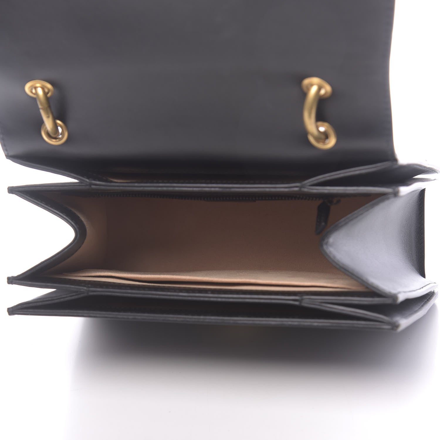 Gucci Calfskin Sylvie Web Small Queen Margaret Top Handle Bag Black 5 of 13