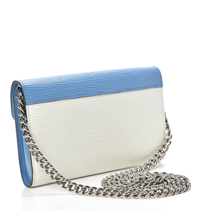 Louis Vuitton Epi Tribal Mask Chain Wallet Blue White 2 of 11